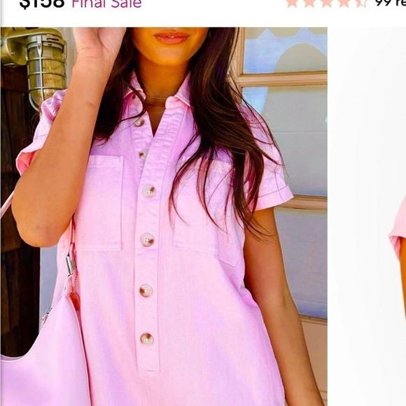 NWT Show Me Your MuMu Barbie Pink Women's Shorts Romper M - Picture 3 of 8